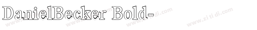 DanielBecker Bold字体转换
